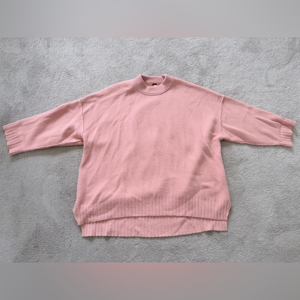 Free People Pink Crew Neck Sweater